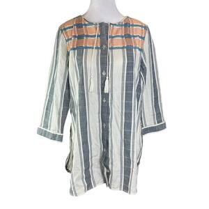 Woolrich Cleo Falls Eco Rich Tunic Shirt Organic Cotton Size Medium